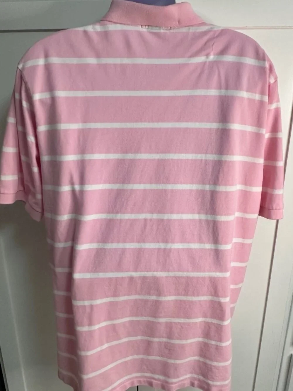 Polo Ralph Lauren Men's Pink and White Short Sleeve XL Polo Casual